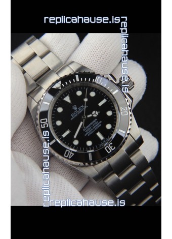 Rolex Submariner No-Date Japanese Replica Watch 904L Steel Black Dial