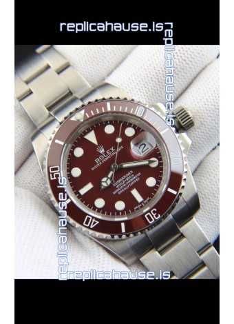 Rolex Submariner Japanese Replica Watch 904L Steel Brown Dial/Bezel Watch 