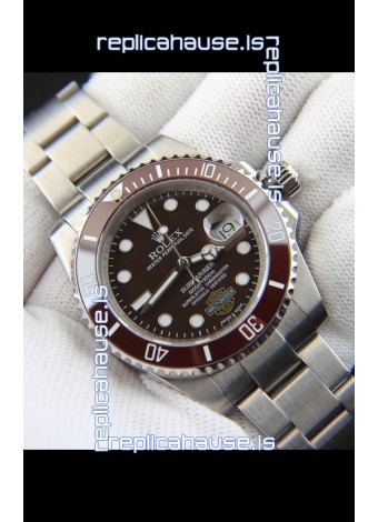 Rolex Submariner Harley-Davidson Japanese Replica Watch 904L Steel Brown Dial Watch 