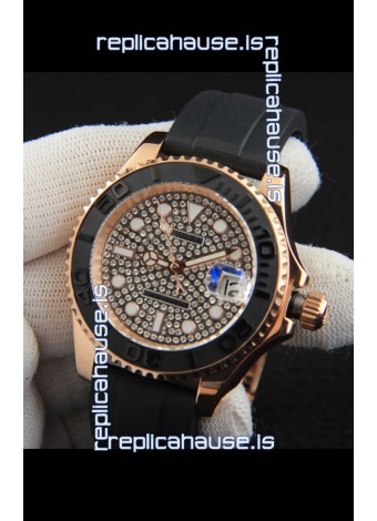 Rolex Yachtmaster Everrose Gold Japanese Replica Watch - 40MM