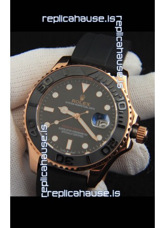 Rolex Yachtmaster Everrose Gold Japanese Replica Watch - 42MM