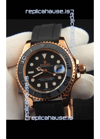 Rolex Yachtmaster Everrose Gold Japanese Replica Watch - 40MM