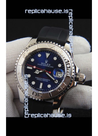Rolex Yachtmaster Stainless Steel Japanese Replica Watch - 40MM Blue Dial