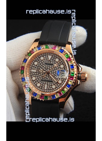 Rolex Yachtmaster Everrose Gold Japanese Replica Watch - 40MM