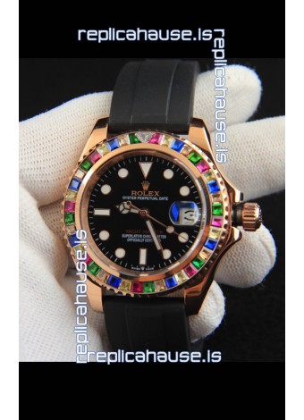 Rolex Yachtmaster Everrose Gold Japanese Replica Watch - 40MM