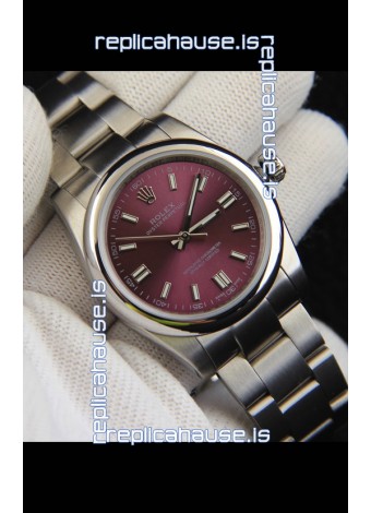 Rolex Oyster Perpetual Japanese Movement Replica Watch 36MM - Burgundy Dial