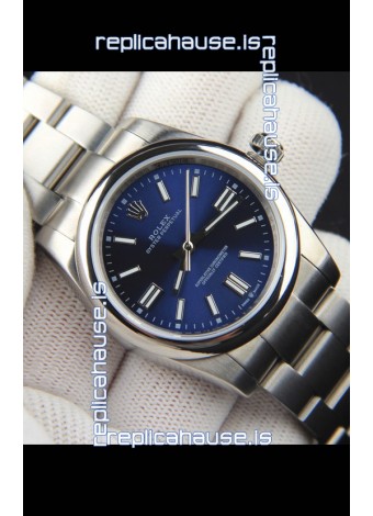 Rolex Oyster Perpetual Japanese Movement Replica Watch 36MM - Blue Dial