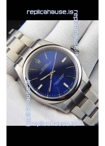 Rolex Oyster Perpetual Japanese Movement Replica Watch 39MM - Blue Dial