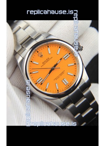 Rolex Oyster Perpetual Japanese Movement Replica Watch 41MM - Yellow Dial