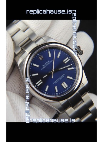 Rolex Oyster Perpetual Japanese Movement Replica Watch 41MM - Blue Dial