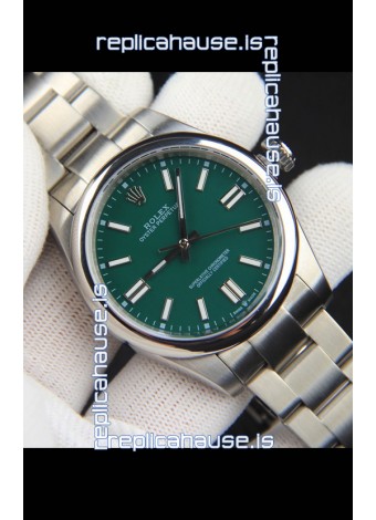 Rolex Oyster Perpetual Japanese Movement Replica Watch 41MM - Green Dial