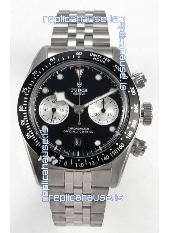 Tudor Super Clone Black Bay Chronograph Watch in Black Dial