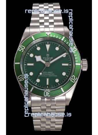 Tudor Black Bay Super Clone Harrods Edition Green Dial Swiss Replica Watch 