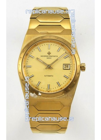 Vacheron Constantin Historiques 222 Super Clone 37MM Yellow Gold Watch in Gold Dial