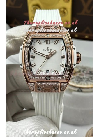 Hublot Spirit of Big Bang Rose Gold White Dial 39MM Super Clone Watch 
