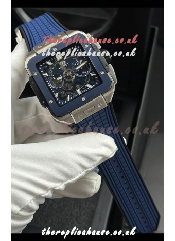 Hublot Square Bang Unico Titanium Case Blue Super Clone Watch 