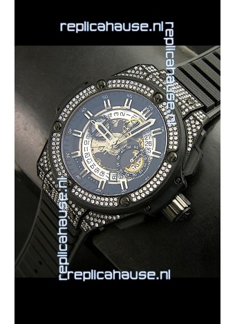 Hublot Big Bang King Power PVD Casing Watch with Diamonds