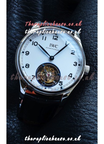 IWC Portuguese Tourbillon Steel Case White Dial Super Clone Watch 