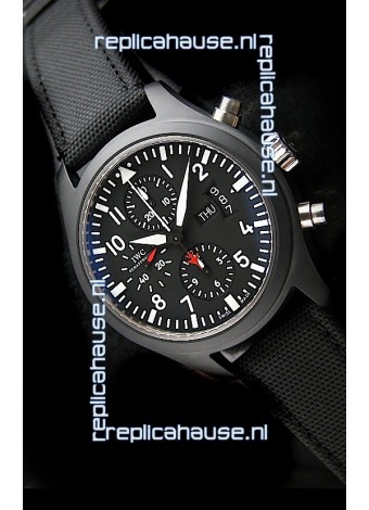 IWC Top Gun Ceramic Swiss Watch in Black