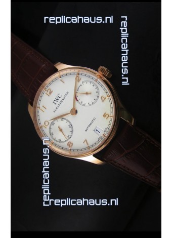 IWC Portugieser IW500701 Swiss Automatic Watch in White Dial - Updated 1:1 Mirror Replica 