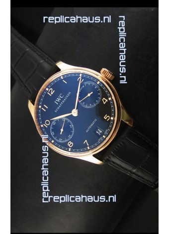 IWC Portugieser IW500702 Swiss Automatic Watch in Black Dial - Updated 1:1 Mirror Replica 