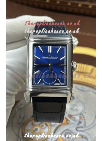 Jaeger LeCoultre Reverso Tribute Duoface Blue/Steel Dial Super Clone Watch 