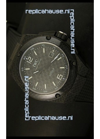 IWC Ingenieur Carbon Casing Swiss Replica Watch in Black Carbon Dial