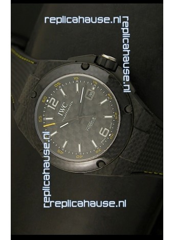 IWC Ingenieur Carbon Casing Swiss Replica Watch in Black Carbon Dial
