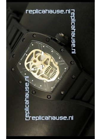 Richard Mille RM052 Skull Tourbillon Swiss Replica Watch in PVD Case