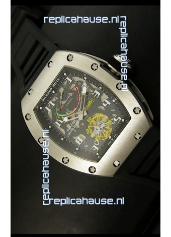 Richard Mille RM002 Power Reserve Tourbillon Swiss Replica Watch in Steel Case