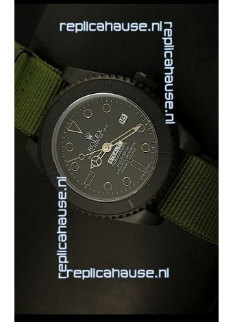 Rolex Submariner STEALTH MK IV Edition Swiss Replica Watch in Green Strap