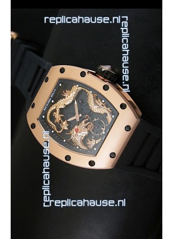 Richard Mille RM057 Tourbillon Jackie Chan Swiss Replica Watch in Pink Gold