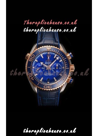 Omega Speedmaster Planet Ocean Two Tone Blue Dial Super Clone Watch 