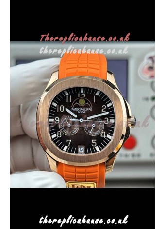 Patek Philippe Aquanaut 5261 Rose Gold Brown Dial Swiss Replica Watch