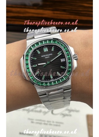Patek Philippe Nautilus 5723 Black Dial Red Rubies Super Clone Watch 
