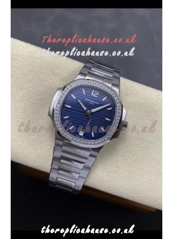 Patek Philippe Nautilus 7118 35MM Blue Dial Diamonds Super Clone Watch 
