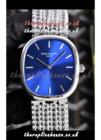 Patek Philippe Golden Ellipse 5738 Blue Dial Super Clone Watch 