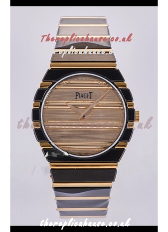 Piaget Polo 79 Two Tone Rose Gold/Black Casing 39MM Super Clone Watch 