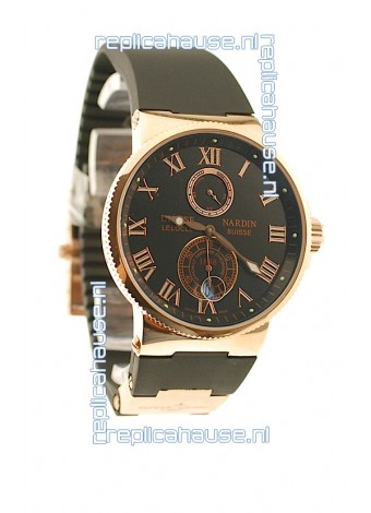 Ulysse Nardin Maxi Marine Chronometer Japanese Replica Rose Gold Watch