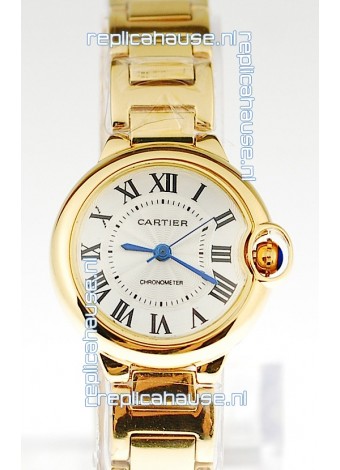 Ballon Bleu De Cartier Japanese Ladies Replica Yellow Gold Watch