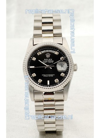 Rolex Day Date Silver Swiss Replica Watch