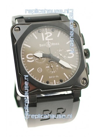 Bell and Ross BR01-94 Edition Japanese PVD Watch in Grey Dial