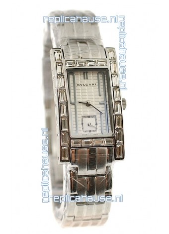 Bvlgari Rettangolo Japanese Replica Watch in Dark Blue Dial