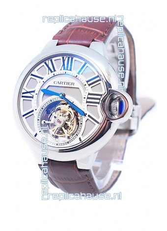 Cartier Ballon de Bleu Flying Tourbillon Swiss Silver Watch