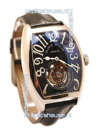 Franck Muller Aeternitas Tourbillon Swiss Replica Watch in Black Strap