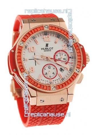 Hublot Gold Big Bang Tutti Fruitti Red Swiss Replica Watch