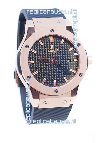 Hublot Classic Fusion Rose Gold Carbon Dial Watch