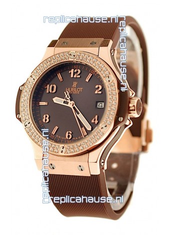 Hublot Big Bang King Cappuccino Diamonds Swiss Replica Quartz Watch