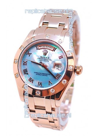 Rolex Day Date Blue Mother of Pearl Japanese Replica Watch