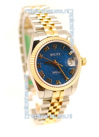 Rolex DateJust Mid-Sized Swiss Replica Two Tone Watch